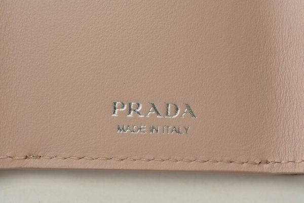 m2204 24 p 8 Prada Mini Wallet Folding Daino Beige