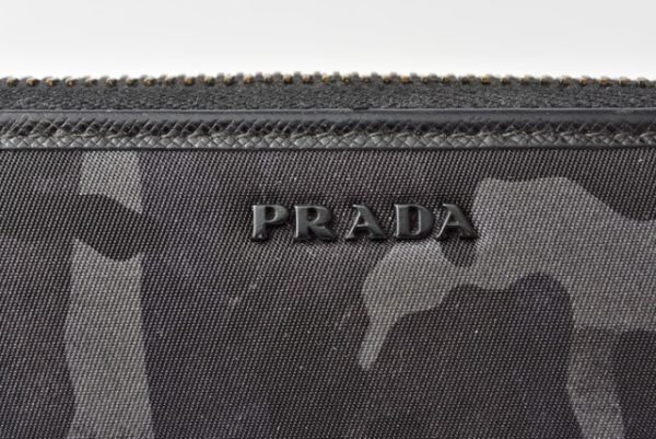 m2204 34 p 4 Prada Long Wallet Tessuto Camouflage Black