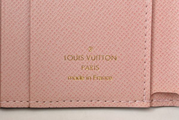 m2204 38 lv 9 Louis Vuitton Mini Wallet Damier Ebene Rose Ballerine