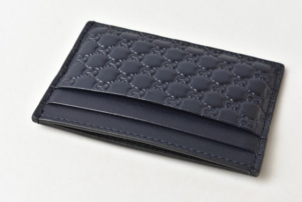 m2204 41 g 3 Gucci Card Case Micro Guccisima Midnight Blue