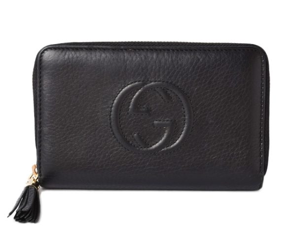 m2204 43 g 1 Gucci Wallet Soho Interlocking G Black