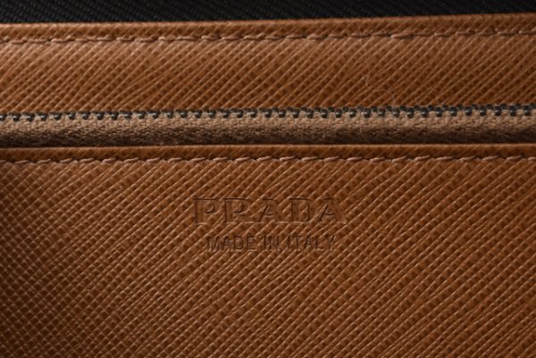 m2204 44 p 9 Prada Long Wallet Saffiano Black Brown