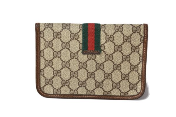 m2204 45 g 3 Gucci Clutch Pouch GG Supreme Brown