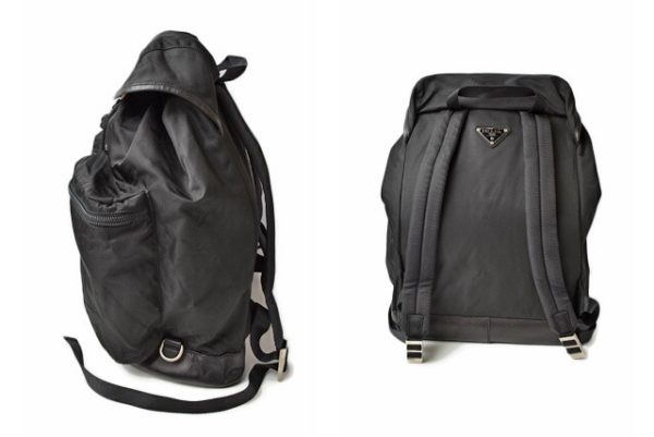 m2204 49 p 3 Prada Backpack Day Bag Nylon Black