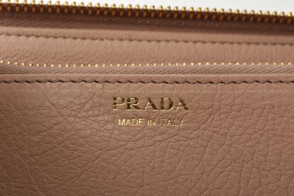 m2204 60 p 10 Prada Long Wallet Saffiano Triang Beige