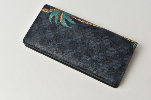 m2205 11 lv 2 Louis Vuitton Long Wallet Brother Jungle Monkey Damier Cobalt