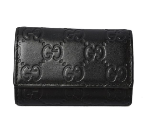 m2205 18 g 1 Gucci Key Case Guccisima Black