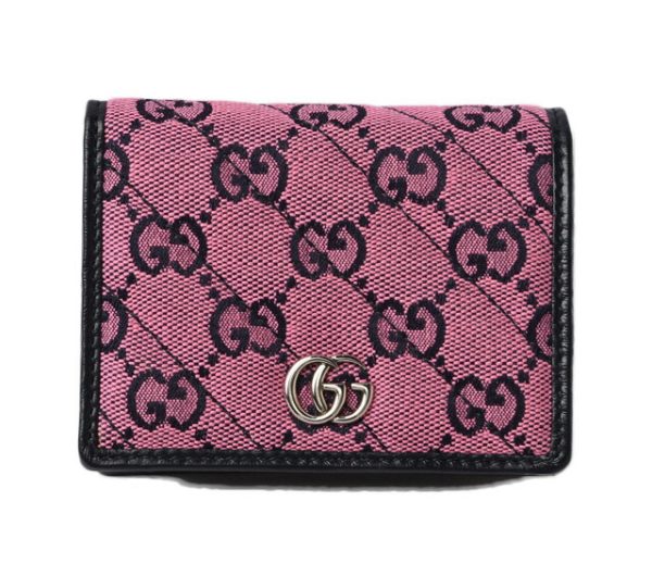 m2206 21 g 1 Gucci Mini Wallet GG Marmont Pink