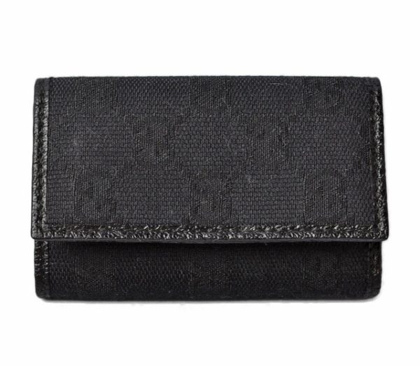 m2206 25 g 1 Gucci Key Case GG Black