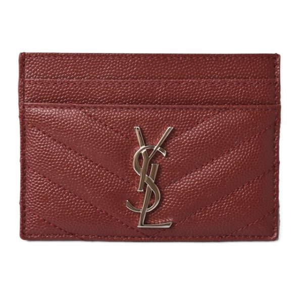 m2207 11 ysl 1 Saint Laurent Card Case Monogram Saint Laurent Red