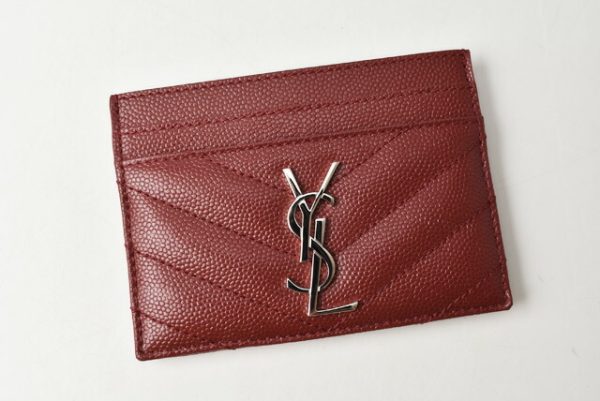 m2207 11 ysl 2 Saint Laurent Card Case Monogram Saint Laurent Red