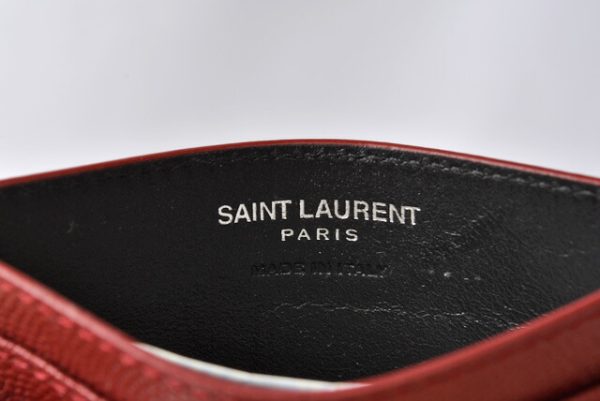 m2207 11 ysl 5 Saint Laurent Card Case Monogram Saint Laurent Red