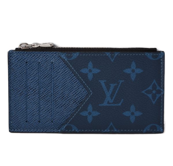 m2208 10 lv 1 Louis Vuitton Coin Case Card Case Pouch Taigarama Cobalt