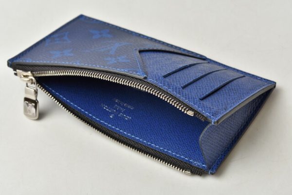 m2208 10 lv 6 Louis Vuitton Coin Case Card Case Pouch Taigarama Cobalt