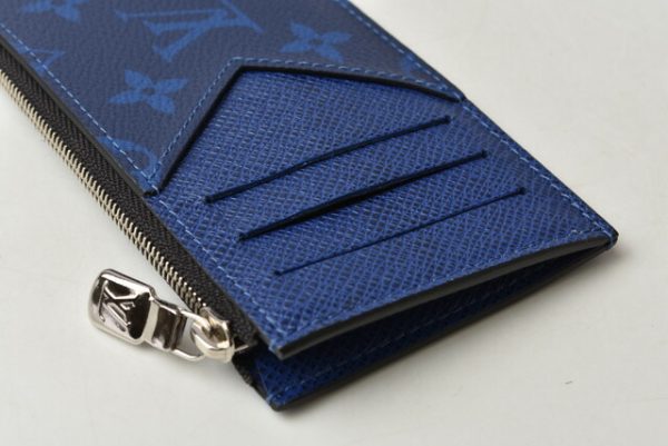 m2208 10 lv 7 Louis Vuitton Coin Case Card Case Pouch Taigarama Cobalt