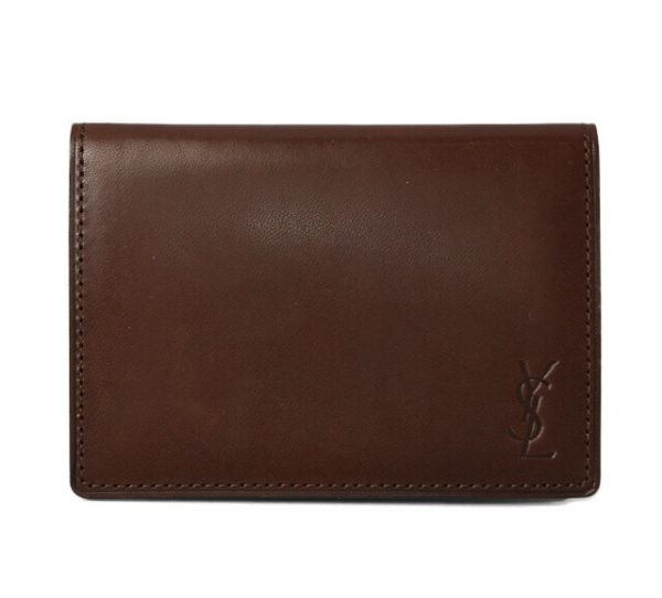 m2208 18 ysl 1 Saint Laurent Card Case Pass Case Brown