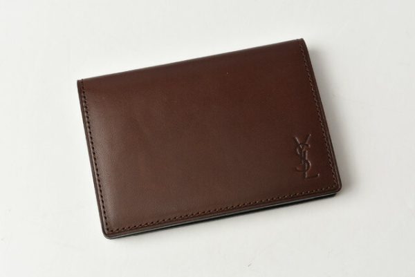 m2208 18 ysl 2 Saint Laurent Card Case Pass Case Brown