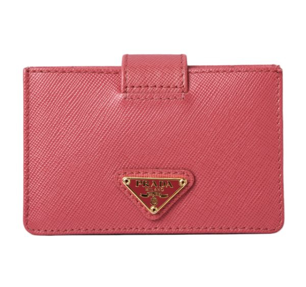 m2208 19 p 1 Prada Card Case Saffiano Metal Peonia