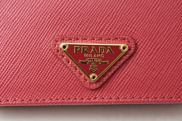 m2208 19 p 3 Prada Card Case Saffiano Metal Peonia