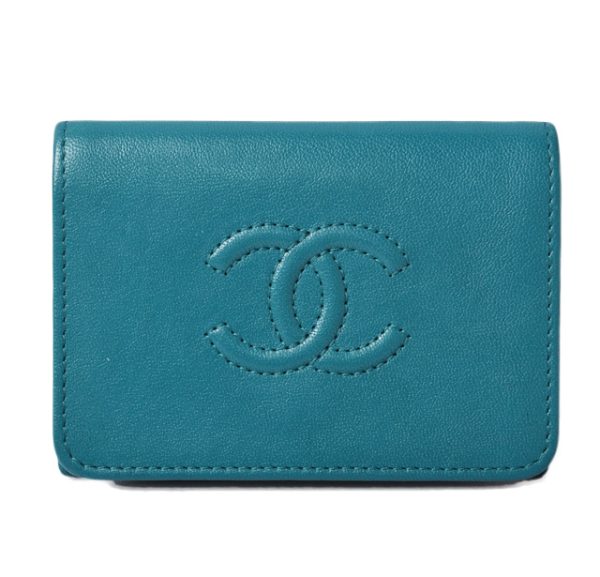 m2208 23 ch 1 CHANEL Mini Wallet Turquoise Blue