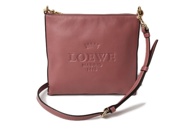 m2208 37 lo 2 Loewe 2way Clutch Pouch Lambskin Pink