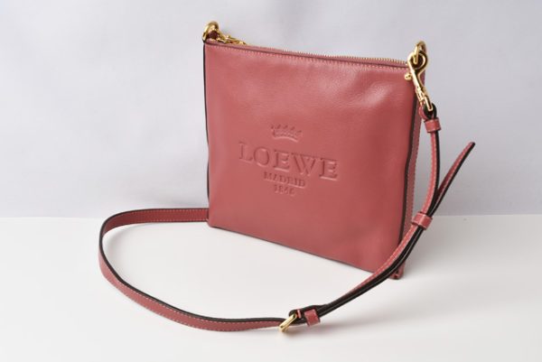 m2208 37 lo 3 Loewe 2way Clutch Pouch Lambskin Pink