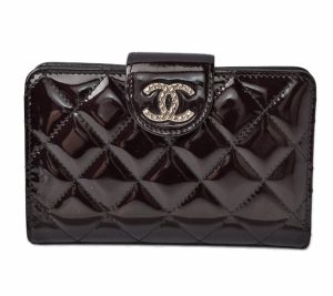 m2208 5 ch 1 Chanel Deca Matelasse Chain Shoulder Bag Black