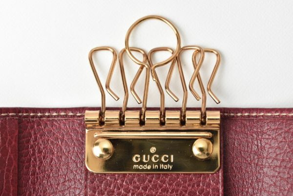 m2209 45 g 5 Gucci Key Case GG Beige Burgundy