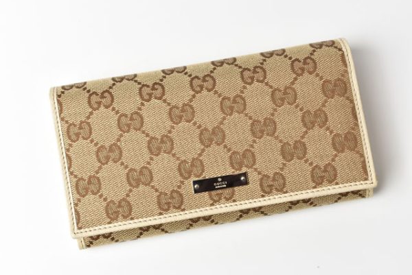 m2209 52 g 2 Gucci Long Wallet GG Beige Brown