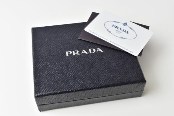 m2209 53 p 9 Prada Folding Wallet Dog Motif Nero