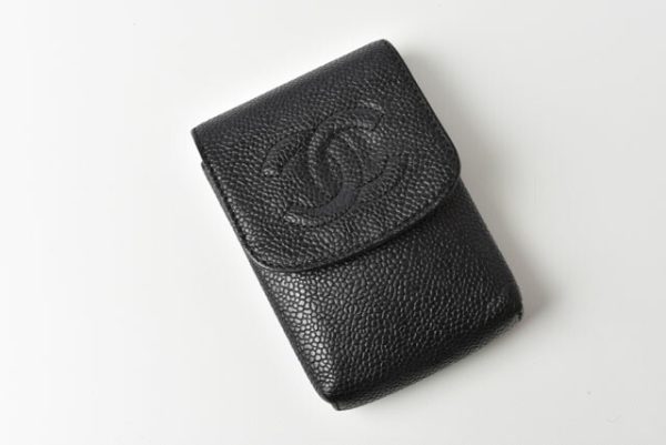 m2209 66 ch 2 CHANEL Case Caviar Skin Black