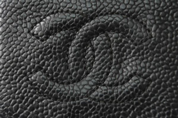 m2209 66 ch 4 CHANEL Wallet Long Wallet Quilted Matelasse Caviar Skin Black