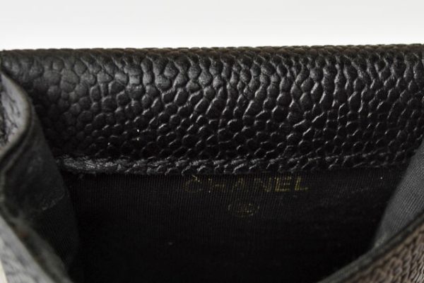 m2209 66 ch 8 CHANEL Case Caviar Skin Black