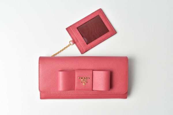 m2210 17 p 2 Prada Long Wallet Saffiano Fiocco Peonia