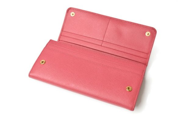 m2210 17 p 6 Prada Long Wallet Saffiano Fiocco Peonia