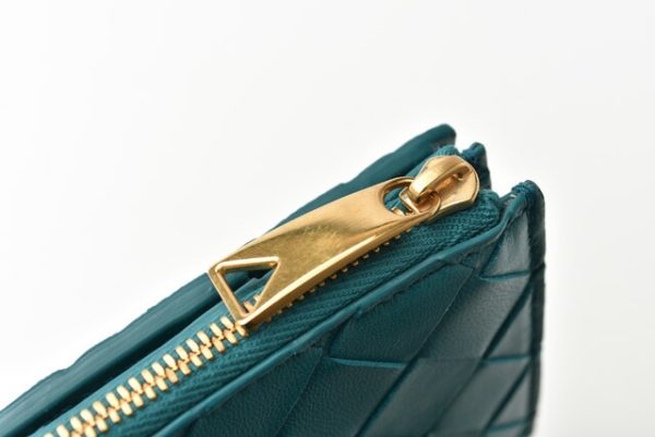 m2210 18 bv 4 Bottega Veneta Mini Wallet Intrecciato Turquoise