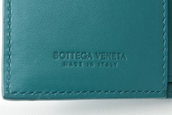 m2210 18 bv 7 Bottega Veneta Mini Wallet Intrecciato Turquoise