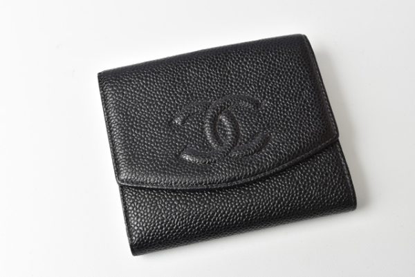 m2210 20 ch 2 Chanel Bi FWallet Here Mark Caviar Skin Black