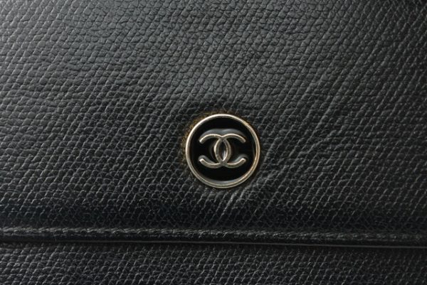 m2210 21 ch 2 CHANEL wallet double hook mark black