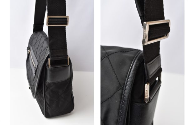 m2210 29 p 2 Prada Shoulder Bag UniseNylon Quilting Nero