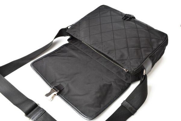 m2210 29 p 6 Prada Shoulder Bag Nylon Quilting Black