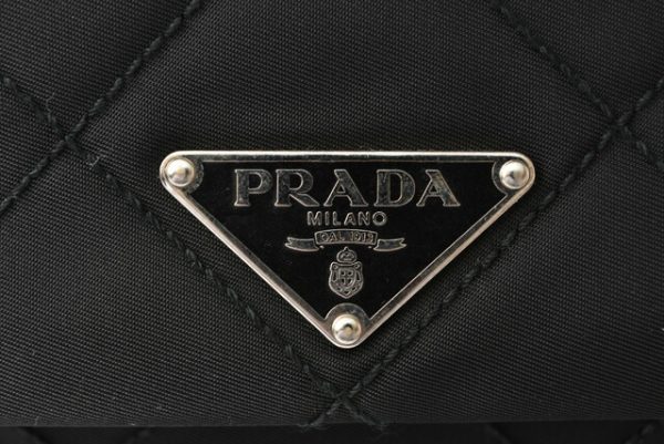 m2210 29 p 8 Prada Shoulder Bag Nylon Quilting Black