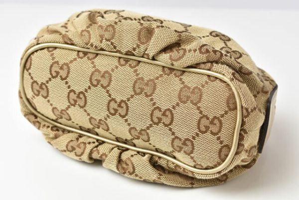 m2210 8 g 5 Gucci Pouch Bamboo Khaki Beige