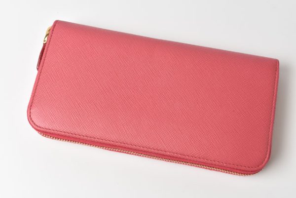 m2211 18 p 5 Prada Long Wallet Saffiano Metal Peonia