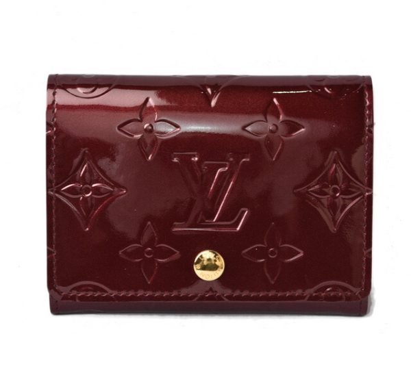 m2211 26 lv 1 Louis Vuitton Anvelop Mini Wallet Vernis Rouge