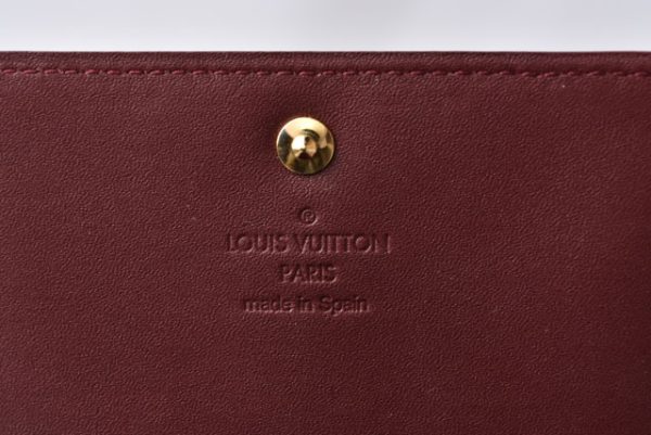 m2211 26 lv 5 Louis Vuitton Card Case Coin Case Vernis Rouge Fauvist