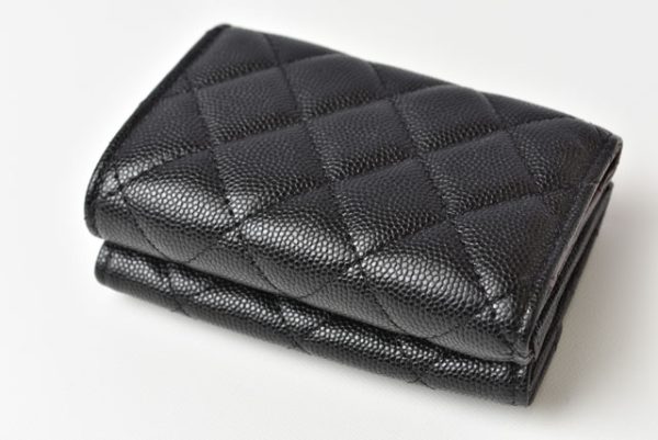 m2211 27 ch 3 CHANEL Coin Case Wallet Caviar Skin Black