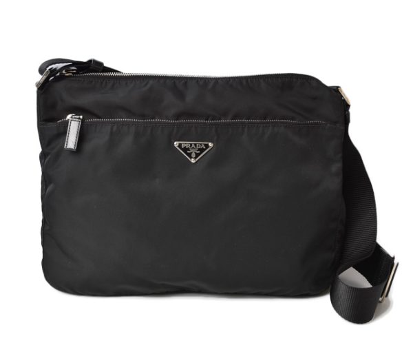 m2211 42 p 1 Prada Shoulder Bag Vela Nylon Black