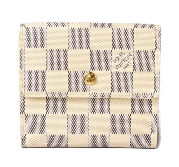 m2211 49 lv 1 Louis Vuitton Wallet Portefeuille Elise Damier Azur