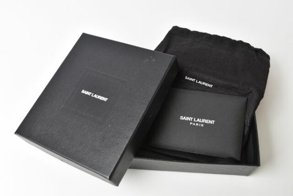 m2211 67 ysl 12 Saint Laurent Mini Wallet Asphalt